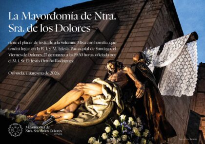 Orihuela, evento: Pasacalles de la Hermandad de Nuestra Señora de las Angustias y Santísimo Cristo de los Agobiados, dentro de los actos de Cuaresma organizados por la Junta Mayor de Semana Santa