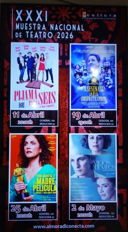 Almoradí presenta la XXXI Muestra Nacional de Teatro con figuras destacadas de la escena española