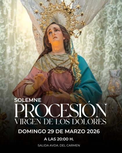 Cox, evento: Procesión de la Virgen de Dolores, dentro de los actos de Semana Santa organizados por la Junta Mayor de Cofradías y Hermandades de Semana Santa