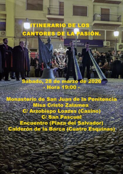 Orihuela, evento: Tradicional Canto de la Pasión por los Cantores de la Pasión, dentro de los actos de Cuaresma organizados por la Junta Mayor de Semana Santa