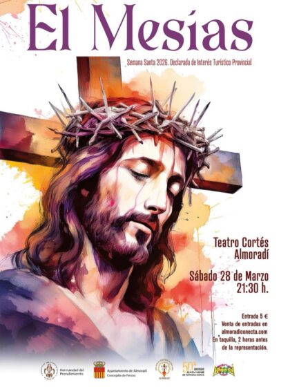 Almoradí, evento cultural: Representación de 'El Mesías', dentro de los actos de Cuaresma organizados por la Junta Mayor de Hermandades y Cofradías de Semana Santa y Concejalía de Fiestas