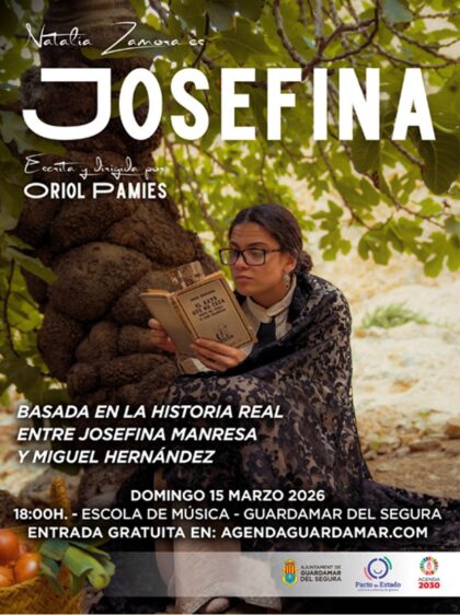 Guardamar del Segura, evento cultural: Representación de la obra teatral 'Josefina', de Oriol Pamies y con Natalia Zamora, en el Mes de la Mujer y del Día Internacional de la Mujer, el 8M, dentro de la agenda municipal de marzo del Ayuntamiento