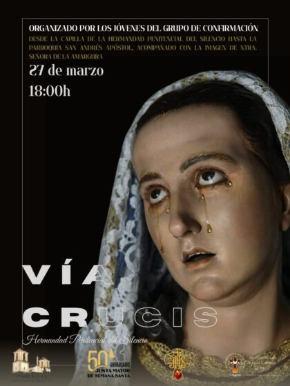 Almoradí, evento: Vía Crucis con la imagen de Nuestra Señora de la Amargura, dentro de los actos de Cuaresma organizados por la Junta Mayor de Hermandades y Cofradías de Semana Santa y Concejalía de Fiestas