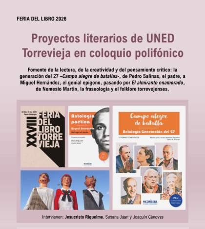 UNED Torrevieja presenta en la Feria del Libro su plan de proyectos de fomento de la lectura y de creatividad literaria 2026