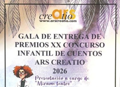 Torrevieja, evento cultural: Gala de entrega de premios del XX Concurso Infantil de Cuentos y actuación de la escena de humor 'Si te descuidas...la IA te la lía', organizada por la asociación cultural 'Ars Creatio'