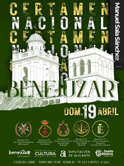 El Certamen Nacional ‘Manuel Sala Sánchez’ reúne en Benejúzar a cinco bandas de música cofrade de distintos puntos de España