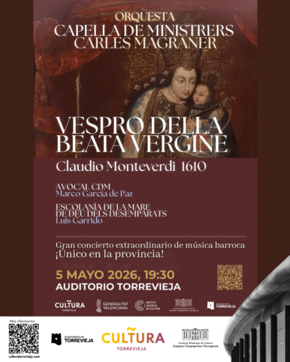 La Orquesta Capella de Ministrers presenta la obra cumbre del Barroco 'Vespro della beata Vergine' de Claudio Monteverdi en el Auditorio Internacional de Torrevieja