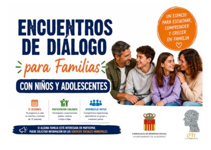 El Ayuntamiento de Almoradí impulsa una nueva edición de los 'Encuentros de diálogo para Familias con Niños y Adolescentes'