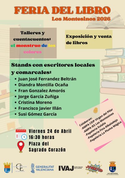 Los Montesinos celebra el Día Internacional del Libro con una completa programación cultural