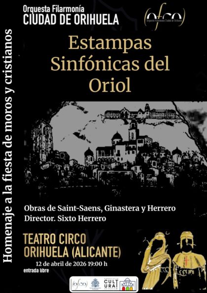 Cultura presenta el concierto ‘Estampas Sinfónicas del Oriol’ con motivo del 15º aniversario de la Orquesta Filarmonía Ciudad de Orihuela 