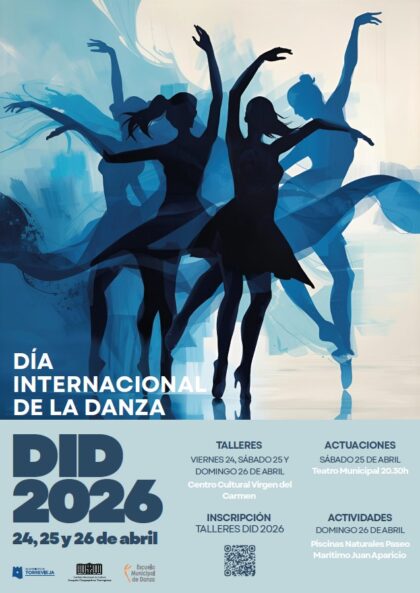 Torrevieja, evento: Taller gratuito de 'Danza española' para edades de 9 a 12 años, por la profesora María Cabrera, dentro de los actos del Día Internacional de la Danza organizados por la Concejalía de Cultura