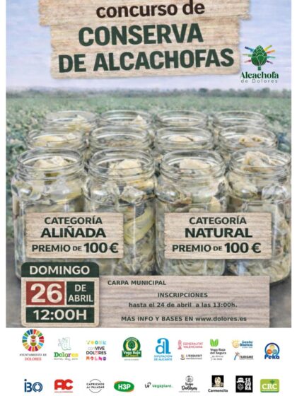 Dolores, evento: Concurso de conserva de alcachofas, dentro de los actos de la VIII Fiesta Gastrocultural de Fin de Campaña de la Alcachofa organizados por el Ayuntamiento