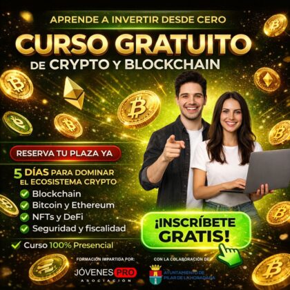 Pilar de la Horadada, evento: Curso presencial y gratuito '¿Quieres aprender 'crypto' y 'blockchain' desde cero?' en cinco sesiones, organizado por la asociación 'Jóvenes PRO'