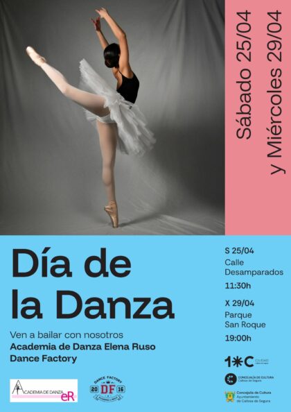 Callosa de Segura, evento cultural: Festival de baile por las academias de danza 'Elena Ruso' y 'Dance Factory' en los actos del Día de la Danza, dentro de los actos de abril organizados por la Concejalía de Cultura