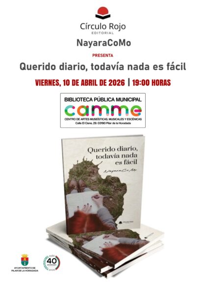 Pilar de la Horadada, evento cultural: Presentación del libro 'Querido diario, todavía nada es fácil', a cargo de su autora, Nayara CoMo, dentro de los actos del Día Internacional del Libro y de los Derechos de Autor organizados por el Ayuntamiento