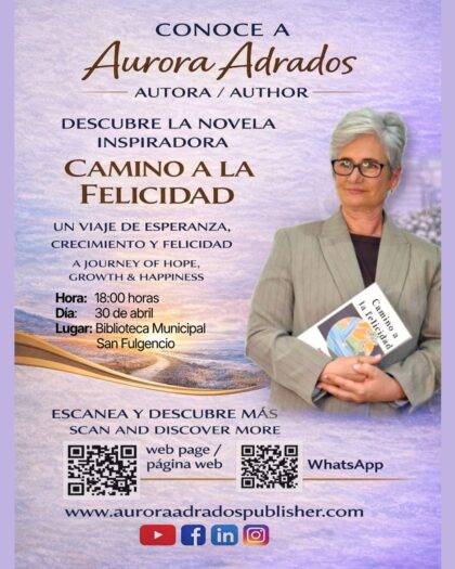  San Fulgencio, evento cultural: Presentación de la novela 'Camino a la felicidad', de la autora Aurora Adrados, organizada por el Ayuntamiento