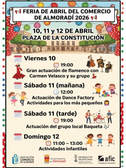 Almoradí, evento: Inauguración de la XXVI Feria del Comercio 'Feria de Abril' con una quincena de comercios, organizada por el Ayuntamiento y la Asociación de Comerciantes (ACA)