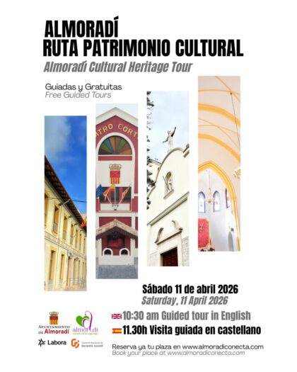 Almoradí, evento: Ruta guiada y gratuita en inglés para conocer el patrimonio cultural de Almoradí, organizada por la Concejalía de Turismo