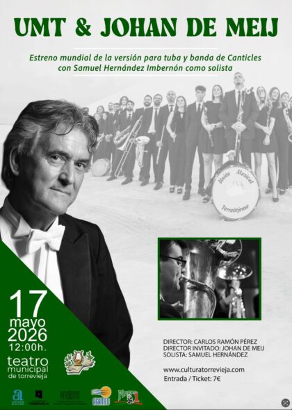 El Teatro Municipal de Torrevieja acoge la agenda semanal con 'Sabor & Cultura', el guateque de Los Salerosos y el concierto de la UMT con Johan de Meij