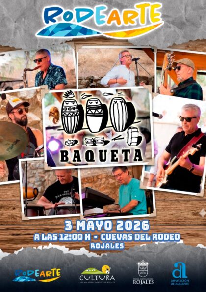 Rojales, evento: Actuación del grupo 'Baqueta' en el encuentro ‘Rodearte’, dentro de los actos de mayo de la Concejalía de Cultura