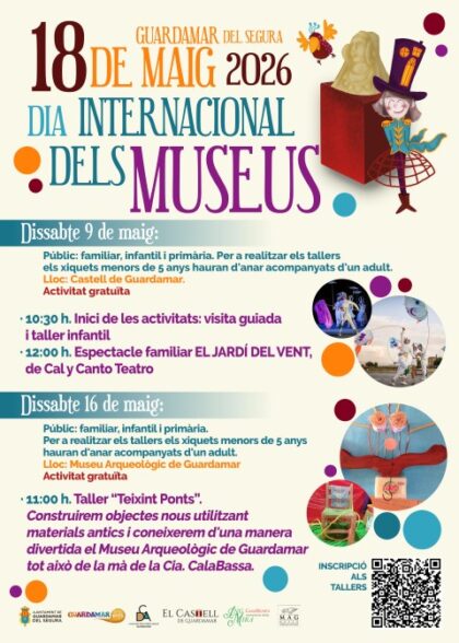 Guardamar del Segura, evento: Visita guiada por el Castillo para público familiar, infantil y primaria y taller infantil de cometas en las actividades gratuitas del Día Internacional de los Museos, dentro de la agenda municipal de mayo del Ayuntamiento Guardamar del Segura, evento: Visita guiada por el Castillo para público familiar, infantil y primaria y taller infantil de cometas en las actividades gratuitas del Día Internacional de los Museos, dentro de la agenda municipal de mayo del Ayuntamiento