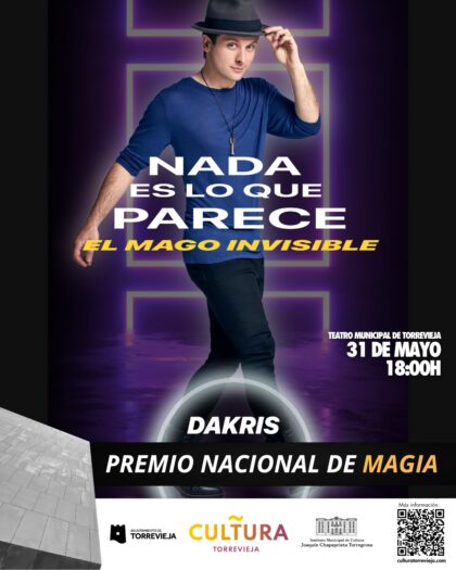 Torrevieja recibe este fin de semana a David Dominguez, 'El Mago Invisible' y la competición nacional de artes escénicas