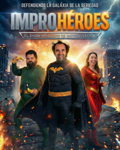 Orihuela, evento cultural: Espectáculo de improvisación en vivo y en directo 'Improhéroes' en el II ciclo de humor, música y gastronomía 'Risas y picoteo', dentro de la programación del segundo cuatrimestre de 2026 del Teatro Circo 'Atanasio Die'