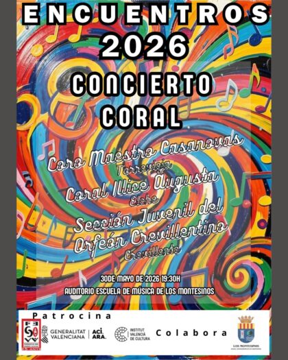 Los Montesinos acoge un encuentro coral provincial este sábado con agrupaciones de Torrevieja, Elche y Crevillente