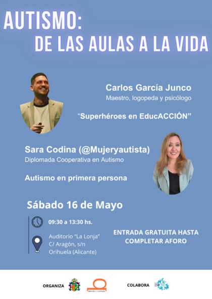 Bienestar Social organiza la jornada ‘Autismo: de las aulas a la vida’ para sensibilizar y formar sobre el Trastorno del Espectro Autista