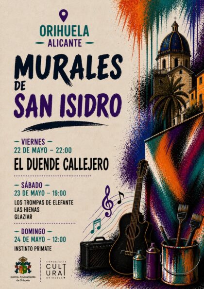 La Concejalía de Cultura presenta los conciertos de los ‘Murales de San Isidro’ en un fin de semana de música y arte urbano 