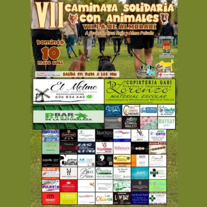 Almoradí, evento: VII Caminata Solidaria con Animales 'Villa de Almoradí' a favor de Cruz Roja y la asociación 'Alma Peluda', organizada por el Ayuntamiento