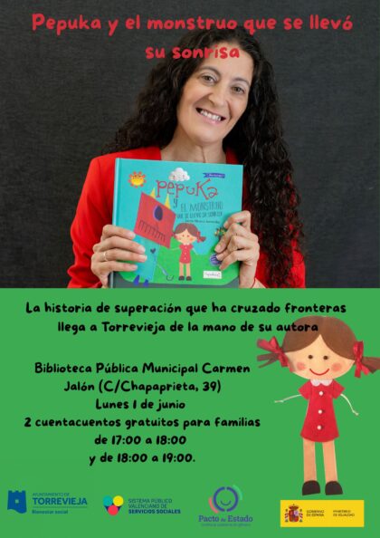 Torrevieja, evento: Sesión de cuentacuentos con el cuento 'Pepuka y el monstruo que se llevó su sonrisa', dentro de los actos del programa de sensibilización, formación y prevención de la violencia de género de la Concejalía de Igualdad