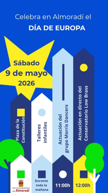 Almoradí, evento cultural: Actuación del grupo 'Conservatorio Low Brass', dentro de los actos de la celebración del Día de Europa organizados por el Ayuntamiento