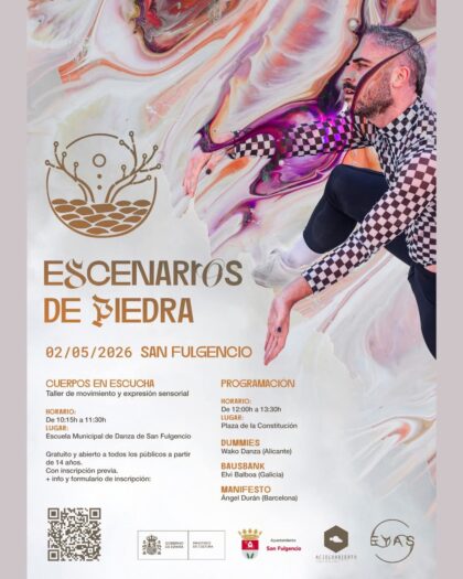 San Fulgencio, evento cultural: Actuaciones de 'Wako Danza', de Alicante (dummies); Elvi Balboa, de Galicia (bausbank) y Ángel Durán, de Barcelona (manifesto), dentro de los actos de la actividad 'Escenarios de piedra' en el Día de la Danza organizada por el Ayuntamiento