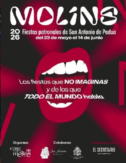 Molins de Orihuela, evento: Día de la Tercera Edad con cena en honor a mayores y espectáculo del dúo 'Nueva ruta' en el 'Golden night', dentro de las fiestas patronales en honor a San Antonio de Padua organizadas por la comisión de fiestas 2026 Molins de Orihuela, evento: Día de la Tercera Edad con cena en honor a mayores y espectáculo del dúo 'Nueva ruta' en el 'Golden night', dentro de las fiestas patronales en honor a San Antonio de Padua organizadas por la comisión de fiestas 2026