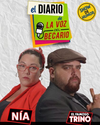 Orihuela, evento cultural: Espectáculo de monólogos, imitaciones y chistes, a cargo de 'La voz del becario' con Nía y 'El famoso Trino', en el II ciclo de humor, música y gastronomía 'Risas y picoteo', dentro de la programación del segundo cuatrimestre de 2026 del Teatro Circo 'Atanasio Die'
