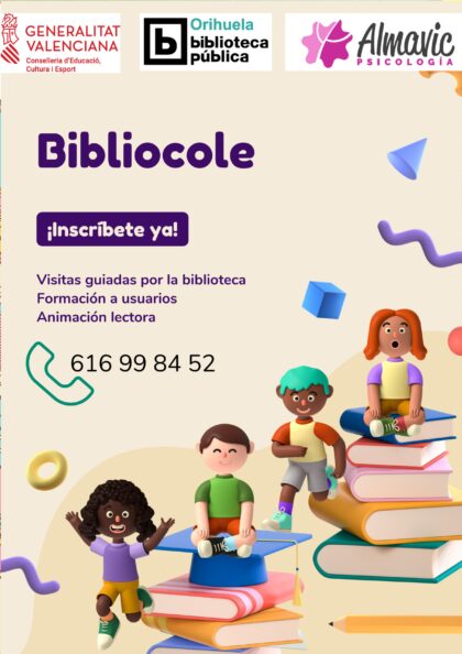 Orihuela, evento: Visitas guiadas a la Biblioteca 2026 'Bibliocole' con formación a usuarios y animación lectora, dentro de los actos de la Biblioteca Pública y Archivo Histórico ‘Fernando de Loazes’