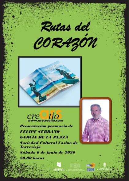 La Asociación Cultural 'Ars Creatio' te invita a un fin de semana poético con 'Los poemas de una vida' y la presentación de 'Rutas del corazón'