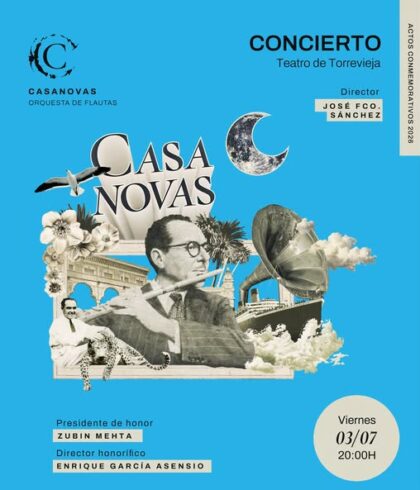 La Orquesta de Flautas Casanovas nombra director honorífico al Maestro Enrique García Asensio