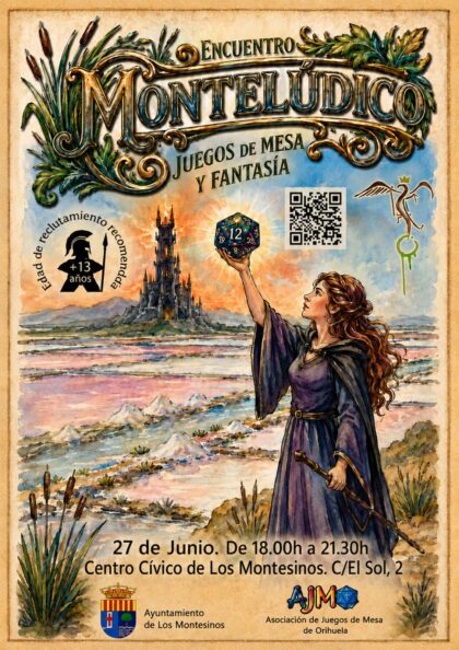Los Montesinos, evento: I Encuentro Montelúdico para acercar el mundo de los juegos de mesa, organizado por la Concejalía de Cultura con la colaboración de la Asociación de Juegos de Mesa de Orihuela (AJMO)