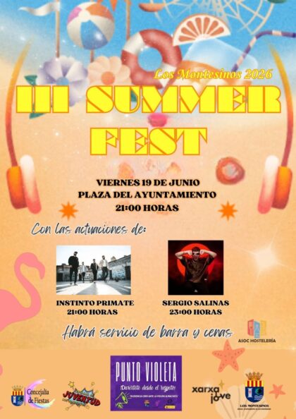 Los Montesinos, evento cultural: Actuación del grupo 'Instinto Primate', dentro de los actos del III Summer Fest organizados por las concejalías de Juventud y de Fiestas y la asociación de hostelería