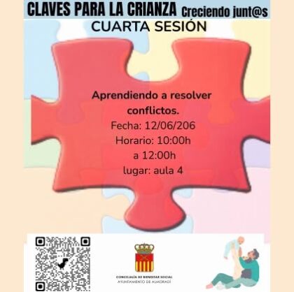 Almoradí, evento: Taller 'Aprendiendo a resolver conflictos', dentro de la iniciativa 'Claves para la crianza: Creciendo junt@s' para padres con hijos adolescentes organizada por la Concejalía de Bienestar Social