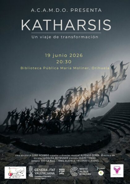 Orihuela, evento cultural: Espectáculo musical 'Katharsis. Un viaje de transformación', a cargo del coro escénico ACAMDO, dentro de los actos organizados por la Biblioteca Municipal 'María Moliner'