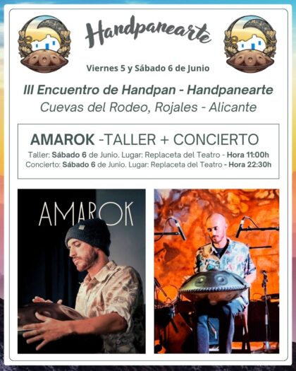 Rojales, evento: Actividad 'Yoga al atardecer', con Mariló Grau, y música de 'handpan' en directo, con Manolo Cano, en el III 'Handpanearte', dentro de los actos de junio de la Concejalía de Cultura