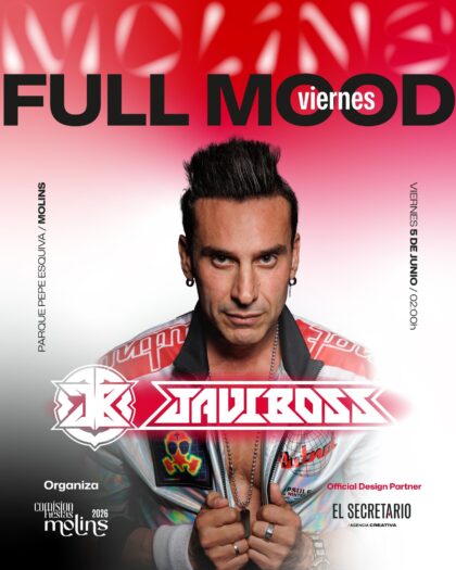 Molins de Orihuela, evento: Actuación del dj Javi Boss en el 'Full mood', dentro de las fiestas patronales en honor a San Antonio de Padua organizadas por la comisión de fiestas 2026