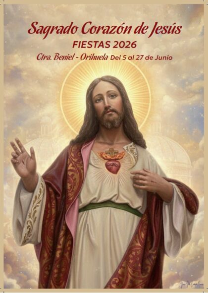 Barrio de Carretera de Beniel de Orihuela, evento: Cohetería y volteo de campanas, dentro de las fiestas en honor al Sagrado Corazón de Jesús 2026