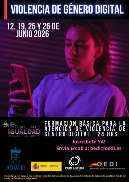 Rojales, evento: Formación básica 'Violencia de género digital', organizada por la Concejalía de Igualdad y el Observatorio Español de Delitos Informáticos (OEDI)