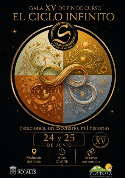 Rojales, evento cultural: Segundo pase de la XV Gala de Fin de Curso 'El ciclo infinito', por la escuela de baile 'Sofía Sánchez', dentro de los actos de las fiestas patronales en honor a San Pedro Apóstol y de Moros y Cristianos