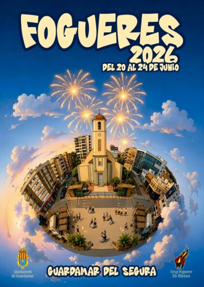 Guardamar del Segura, evento: Inauguración de la semana de hogueras y exaltación a las Belleas del Foc, cena oficial y dj, dentro de las fiestas de las Fogueres de Sant Joan 2026 organizadas por el grup foguerer 'Els Milotxes' con la colaboración del Ayuntamiento