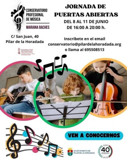 Pilar de la Horadada, evento: Jornada de puertas abiertas del Conservatorio Profesional de Música 'Mariana Baches', organizada por el propio Conservatorio